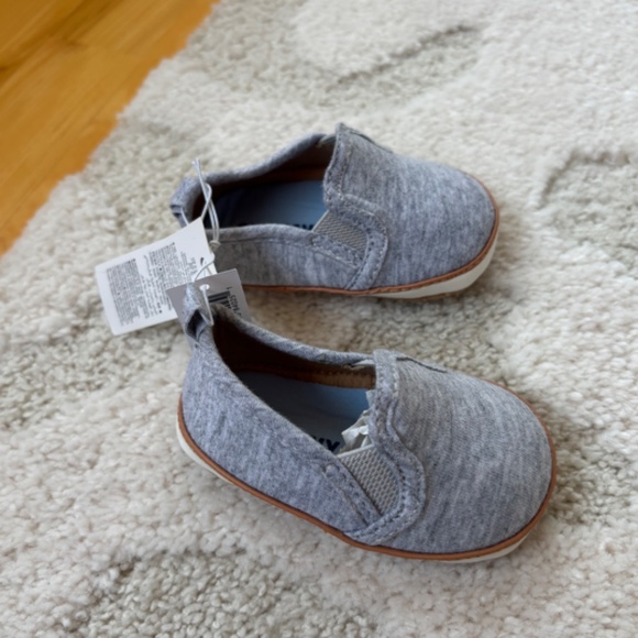 NWT SIZE 0-3 MTHS Old Navy Baby Shoes Stretch Opening Closed Toe Slides Denim - Picture 4 of 5